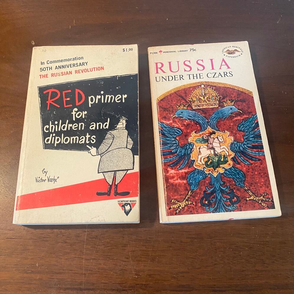 Red Primer for Children and Diplomats 1967 and Russia Under the Czars 1962 Books
